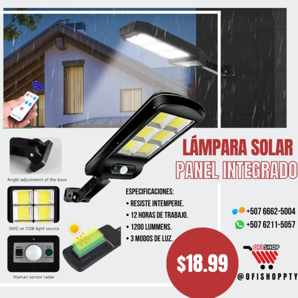 Lámparas Solar Panel Integrado